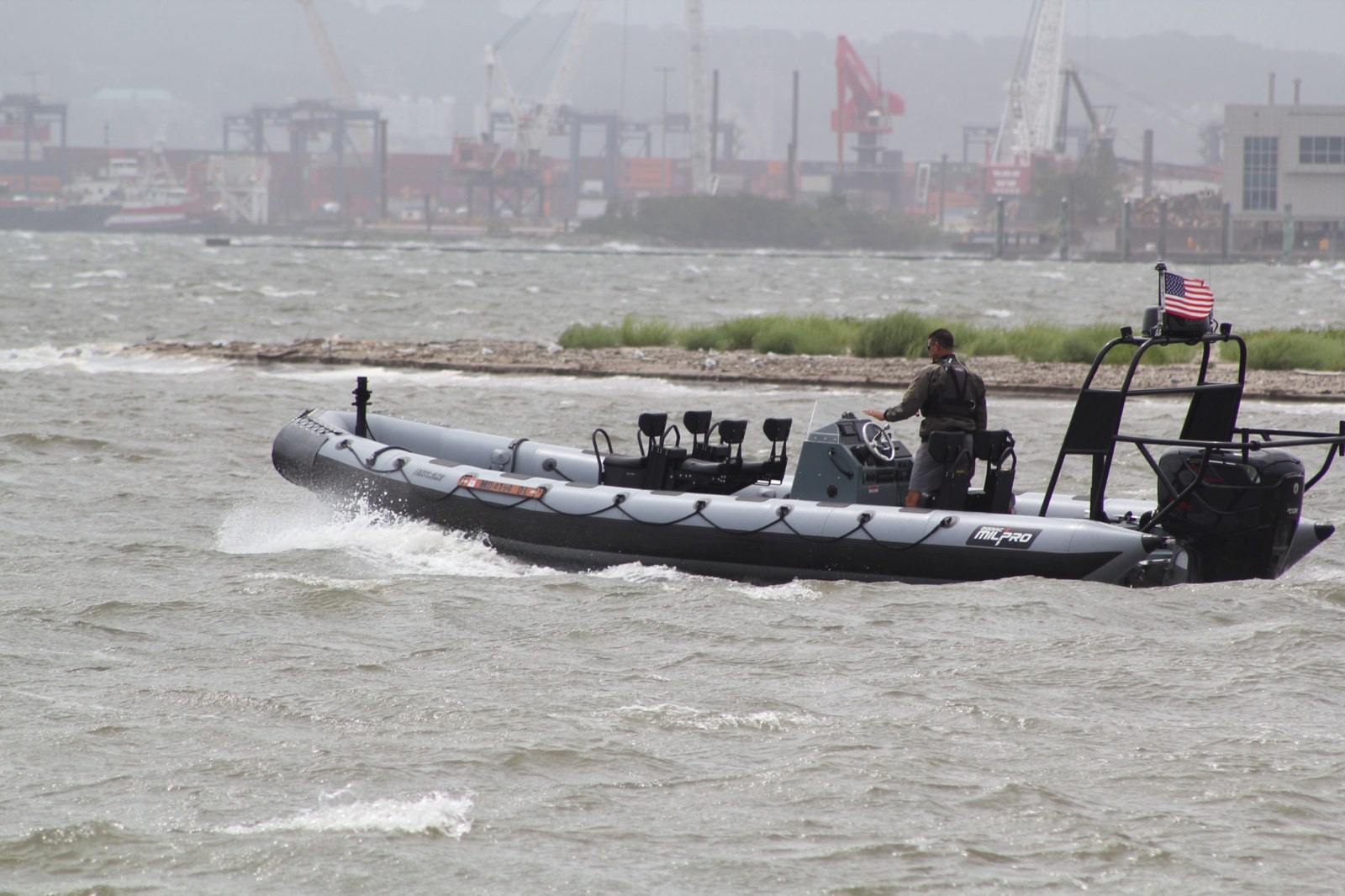 Zodiac Milpro demonstration craft powered by Cox outboards