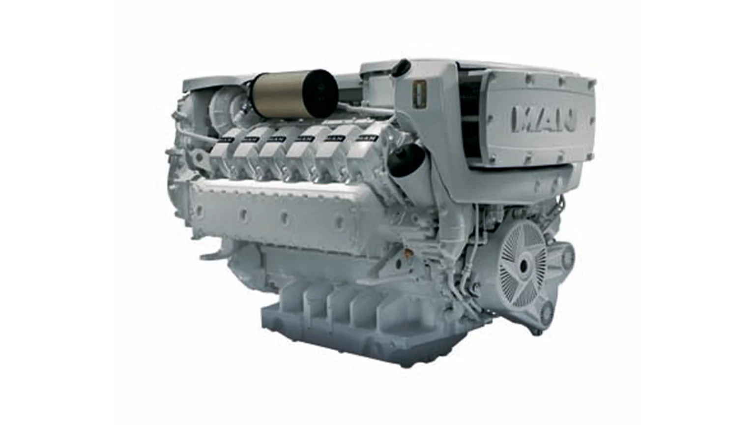 MAN V12 marine diesel engine