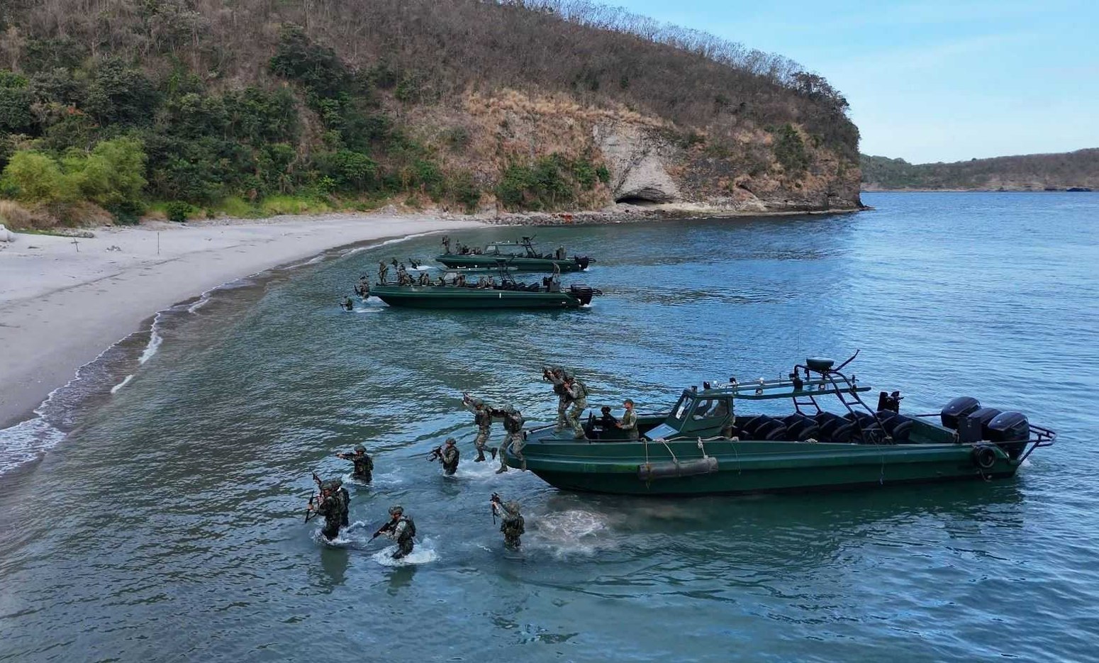 Philippine Marine Corps craft fitted with Cox outboards