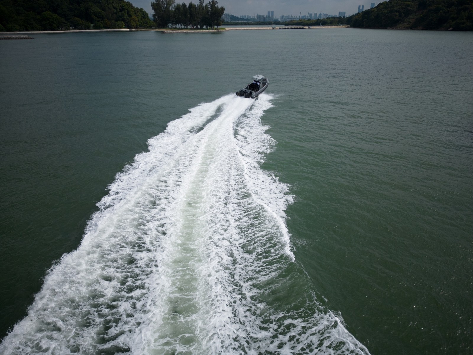 Professional patrol craft underway