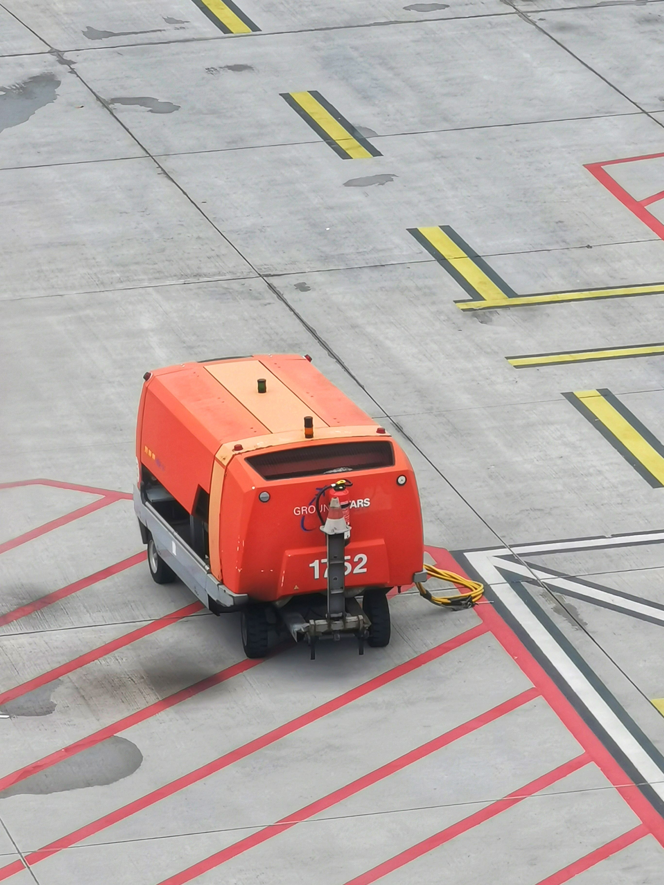 Real ground support equipment at Hamburg Airport